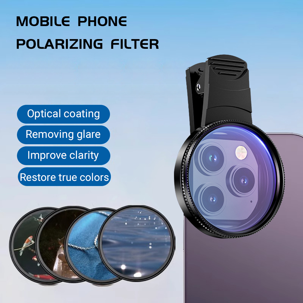 Phone Accessories For Photography - عدسة هاتف محمول 52 ملم، مستقطبة