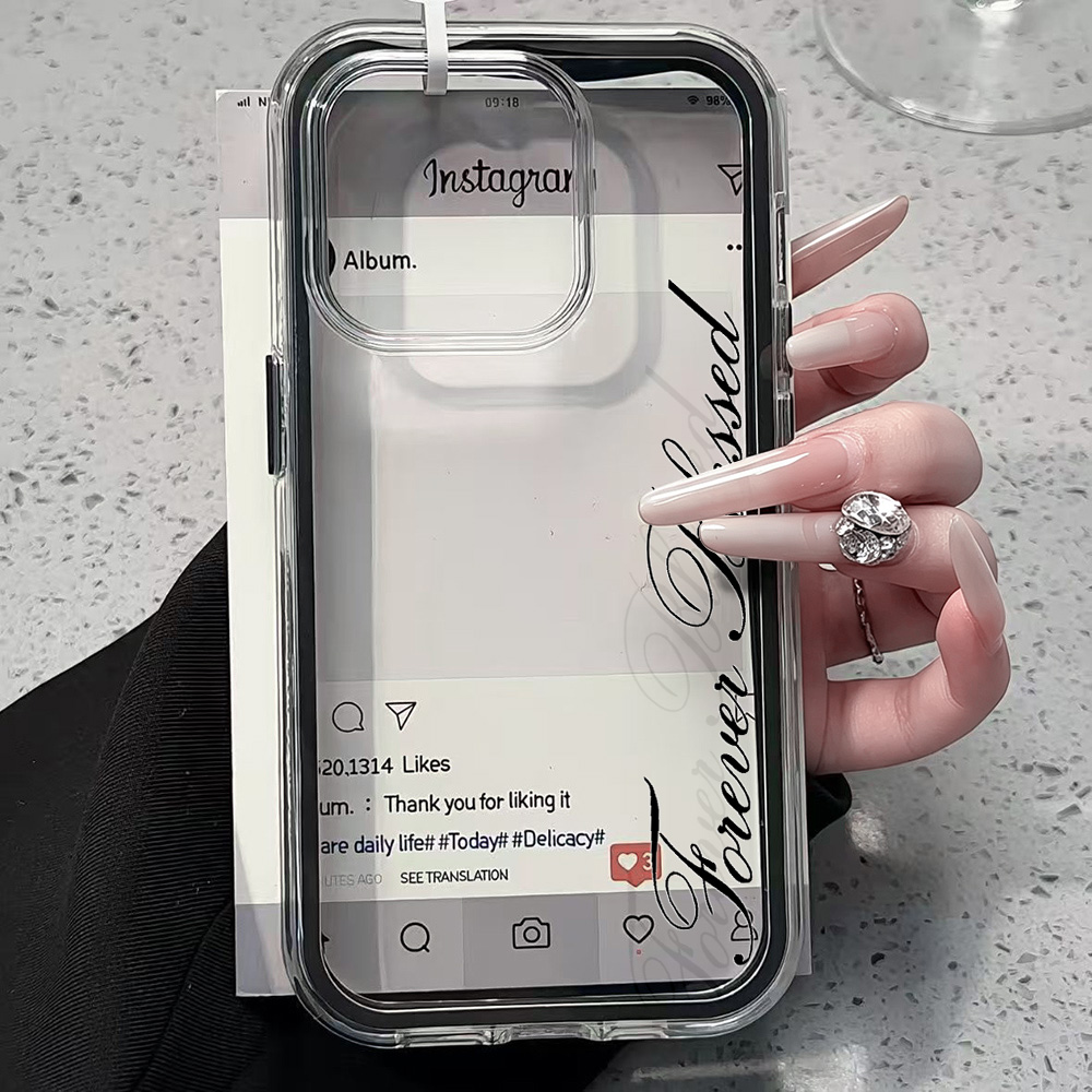 Xo Phone Accessories - غطاء هاتف شفاف بسيط من Forever