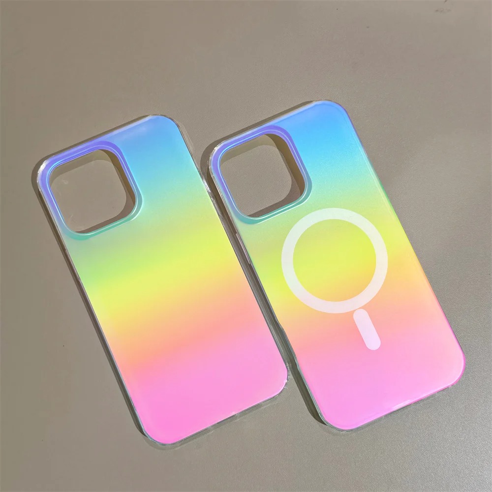 Phone Accessories And Cases - غطاء حماية مطفي بتدرج قوس قزح