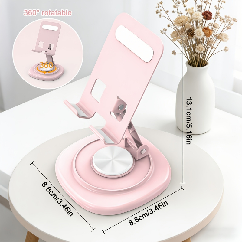 Desk Phone Stand - حامل هاتف معدني دوار للمكتب على