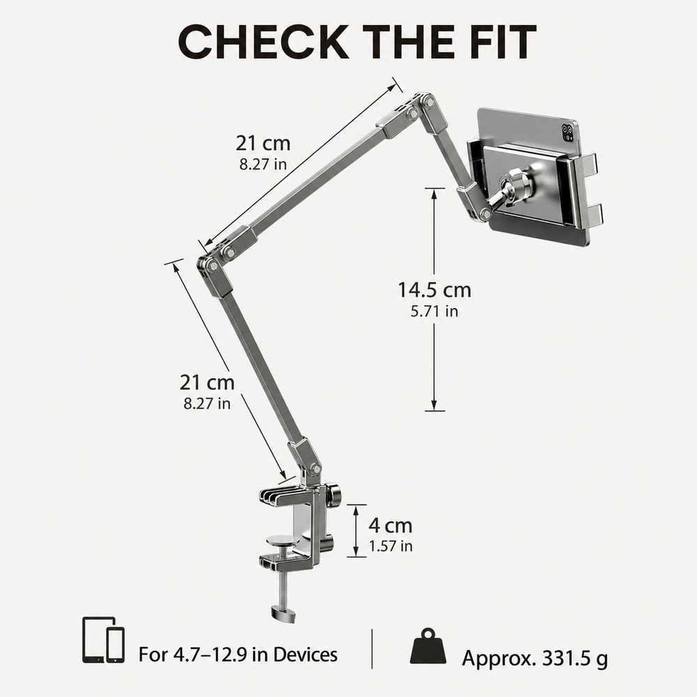 حامل هاتف قابل للتعديل للسرير، - مراجعة Desk Phone Stand وسعره