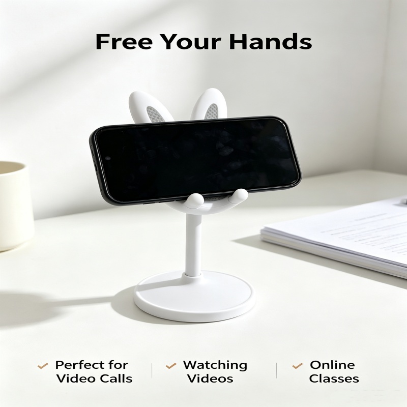 حامل هاتف على شكل أرنب لطيف قا - مراجعة Desk Phone Stand وسعره