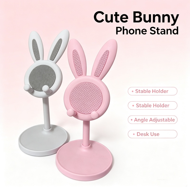 حامل هاتف على شكل أرنب لطيف قا - مراجعة Desk Phone Stand وسعره