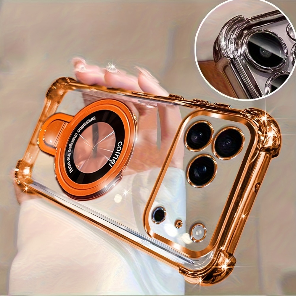 غطاء هاتف فاخر شفاف مطلي لآيفو - مراجعة Phone Accessories Holder وسعره