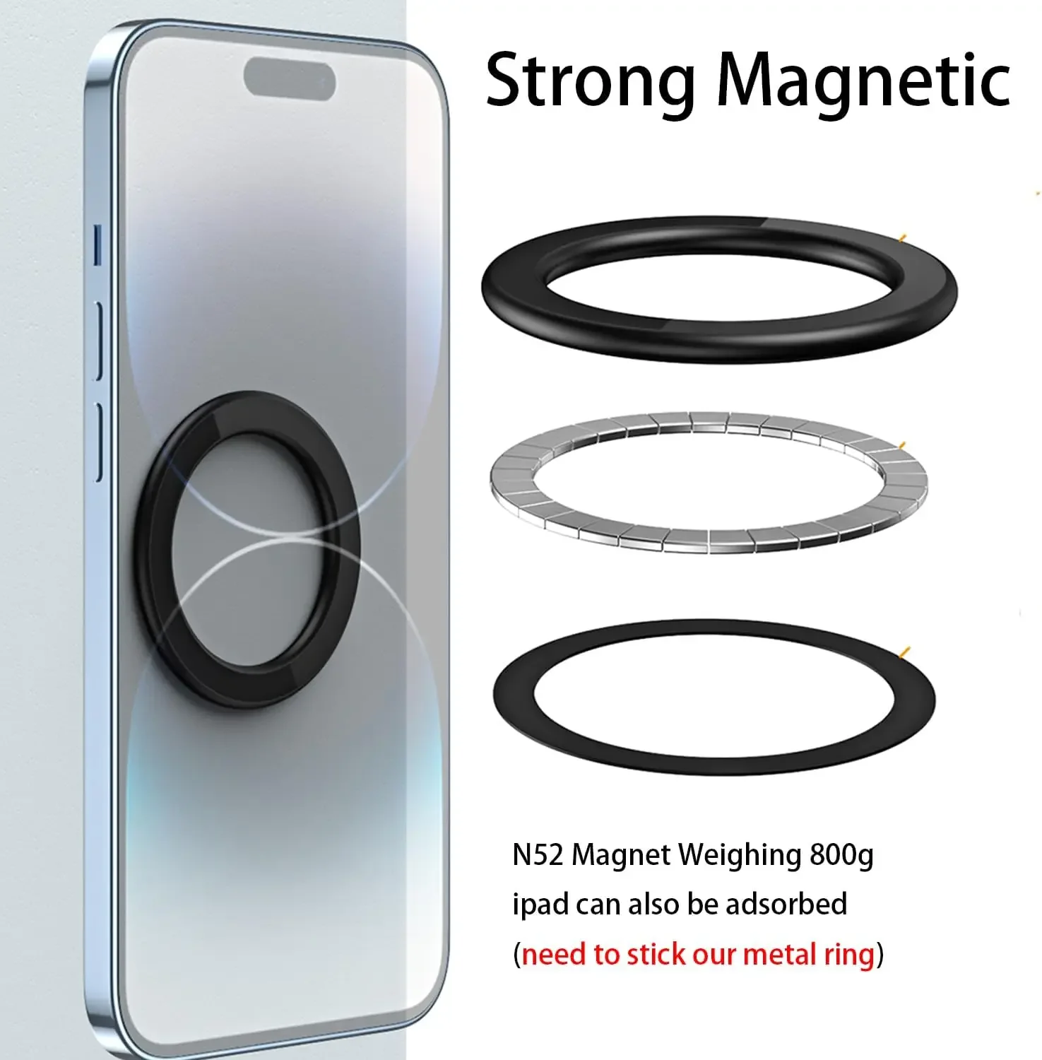 حامل حلقي مغناطيسي لاصق قوي مت - مراجعة Phone Accessories Holder وسعره