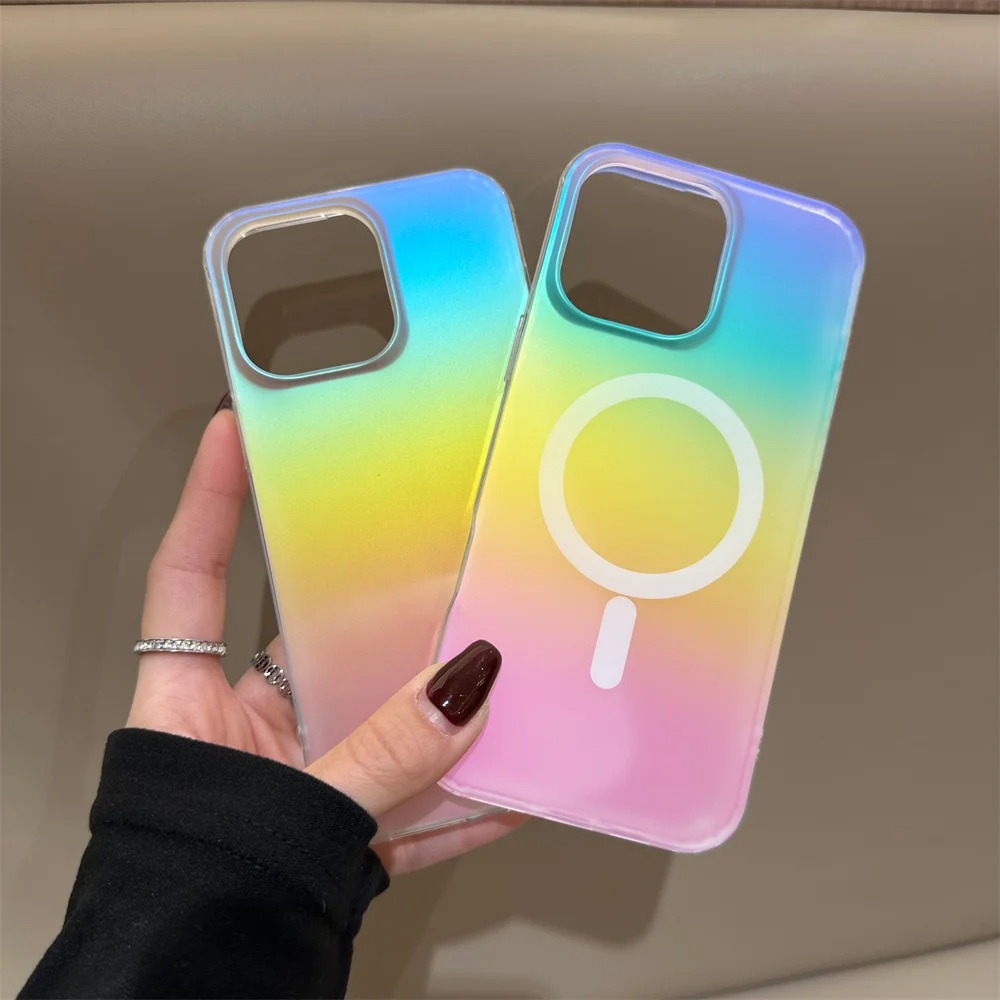 غطاء حماية مطفي بتدرج قوس قزح  - مراجعة Phone Accessories And Cases وسعره
