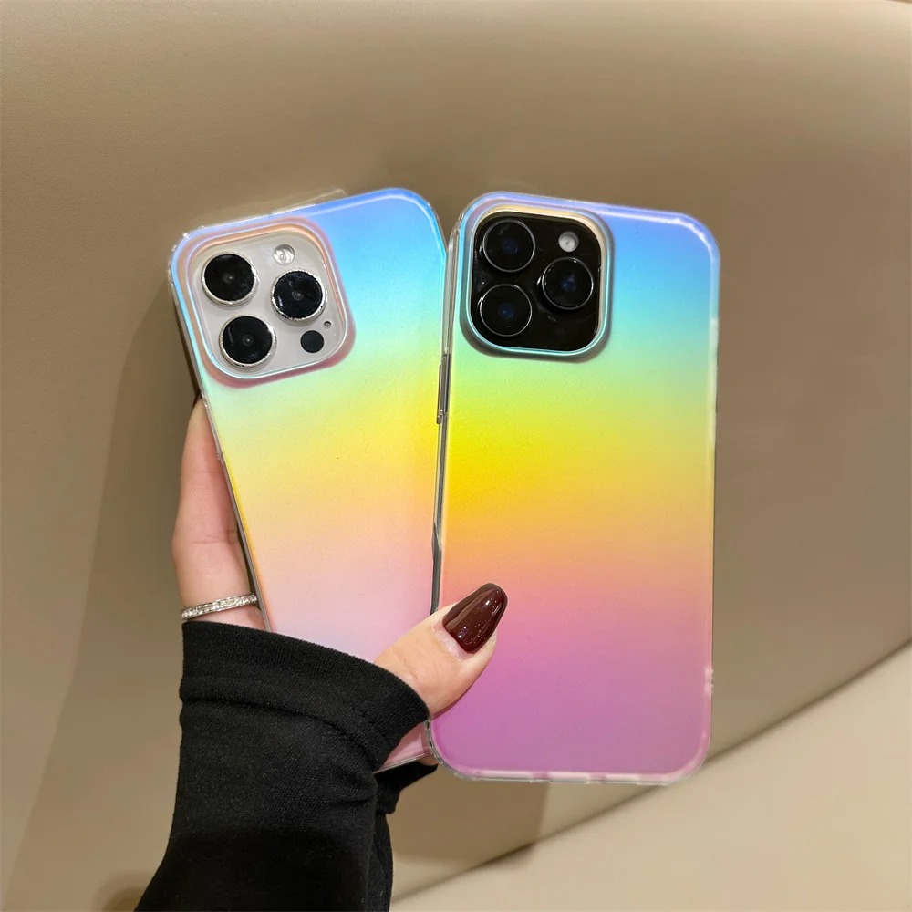 غطاء حماية مطفي بتدرج قوس قزح  - مراجعة Phone Accessories And Cases وسعره