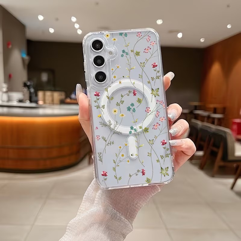 جراب هاتف مغناطيسي بنمط زهور ل - مراجعة Phone Accessories And Cases وسعره