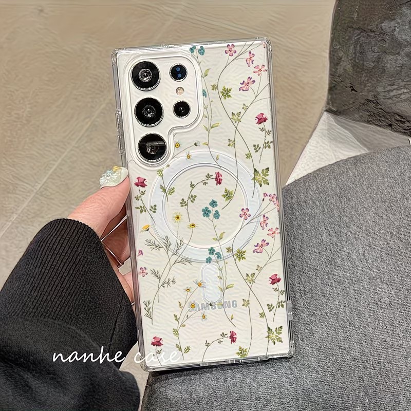 جراب هاتف مغناطيسي بنمط زهور ل - مراجعة Phone Accessories And Cases وسعره