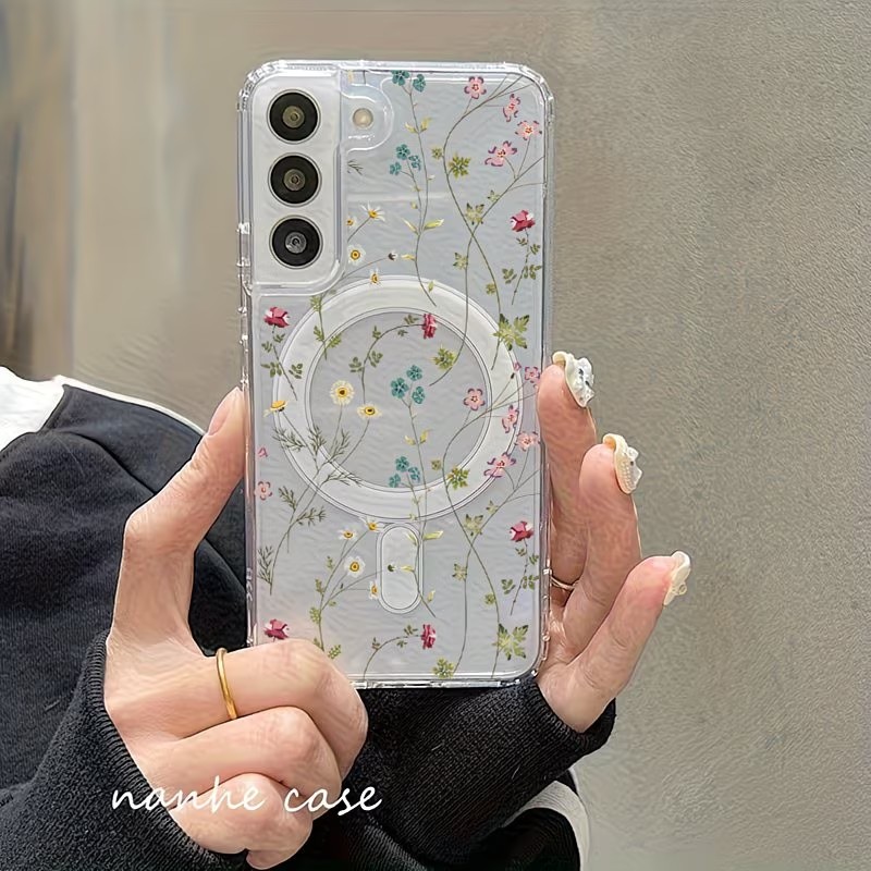 جراب هاتف مغناطيسي بنمط زهور ل - مراجعة Phone Accessories And Cases وسعره